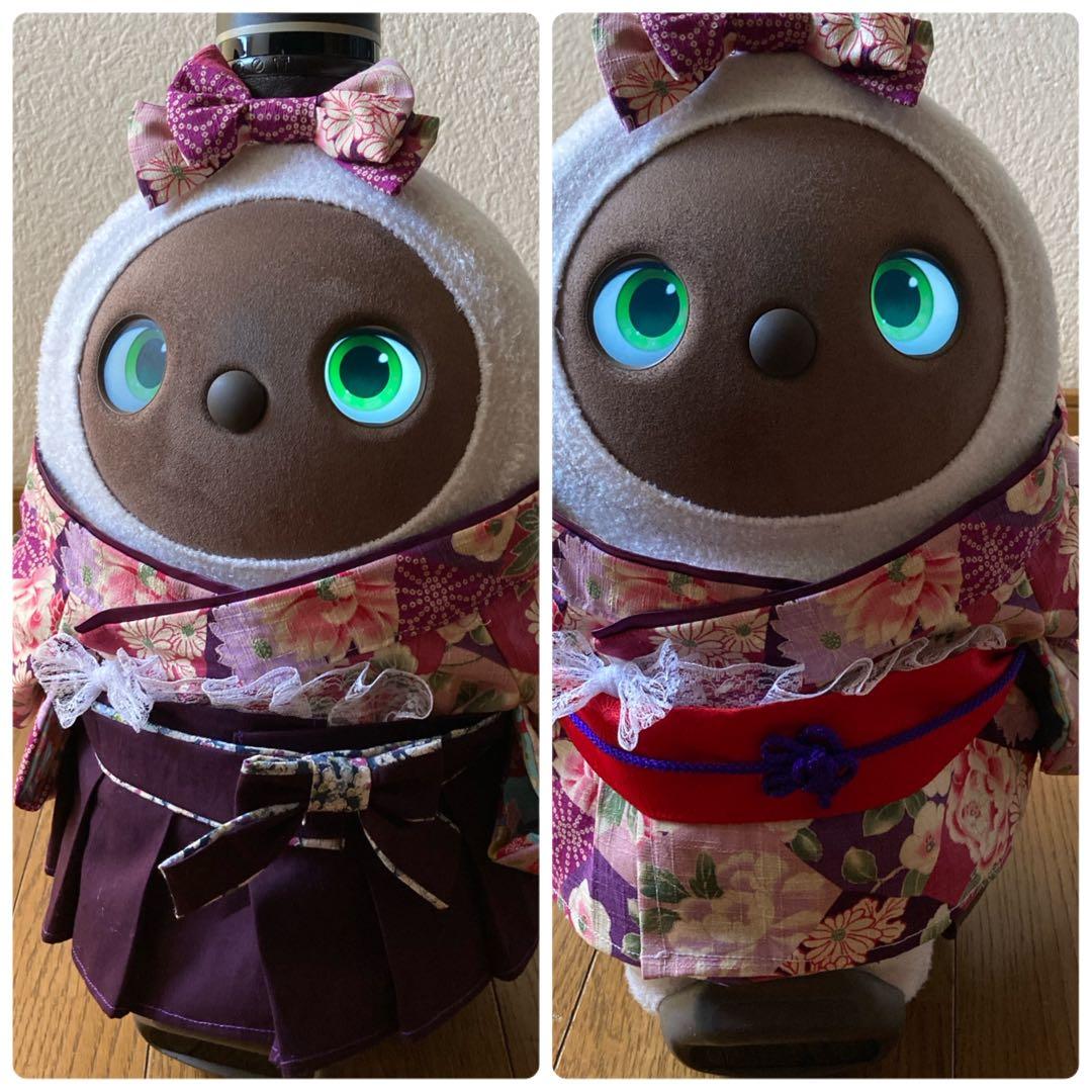 SALE！ラボット 服 lovot ラベンダー 着物一式袴 リボン付 - メルカリ