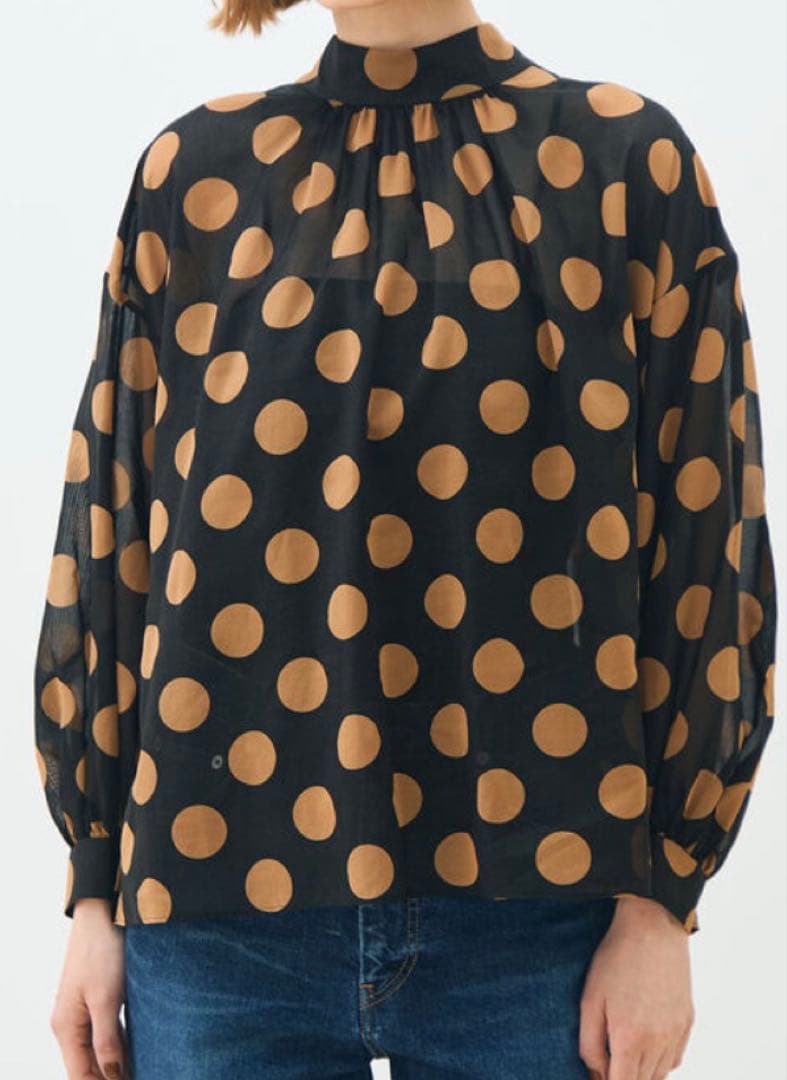 トゥモローランドコレクション イヴェールドットプリント バックリボン