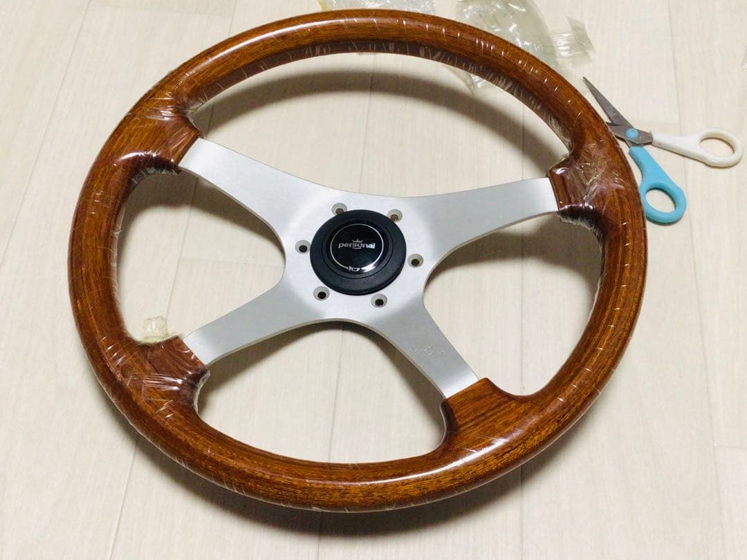 パーソナル 当時物 ウッドステアリング φ350 マホガニー 未使用/完品