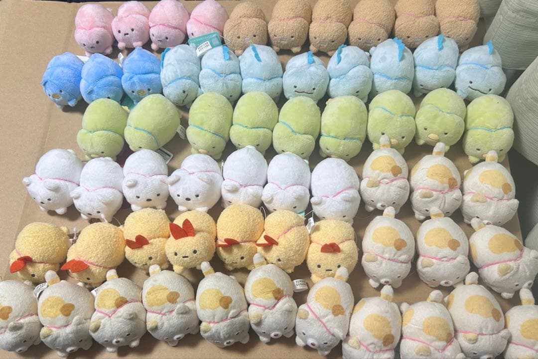 すみっコぐらし うつぶせマスコット ナムコ 61個 ばんざいマスコット48