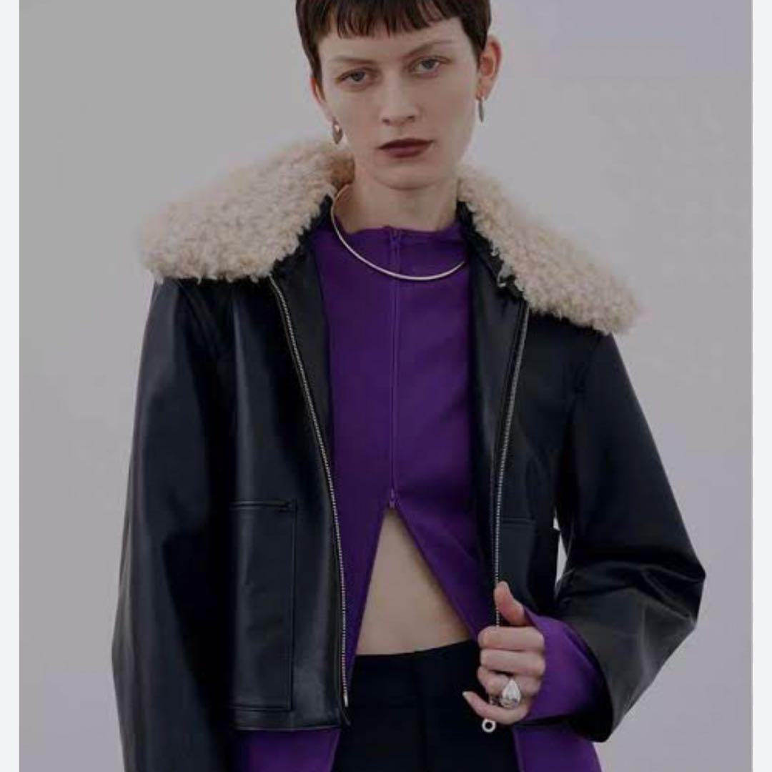 Ameri 2WAY COMPACT FAKE LEATHER JACKET - メルカリ