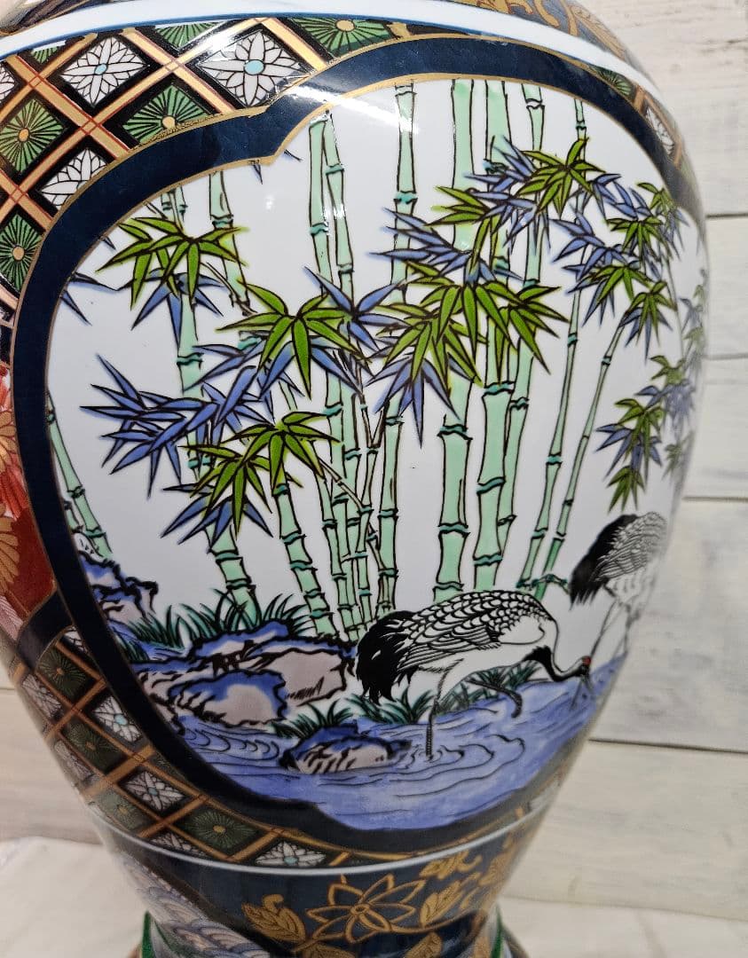 幸右衛門 作 有田焼 飾壺 花瓶 沈香壺 金彩 大型 壷 約80cm 古民家