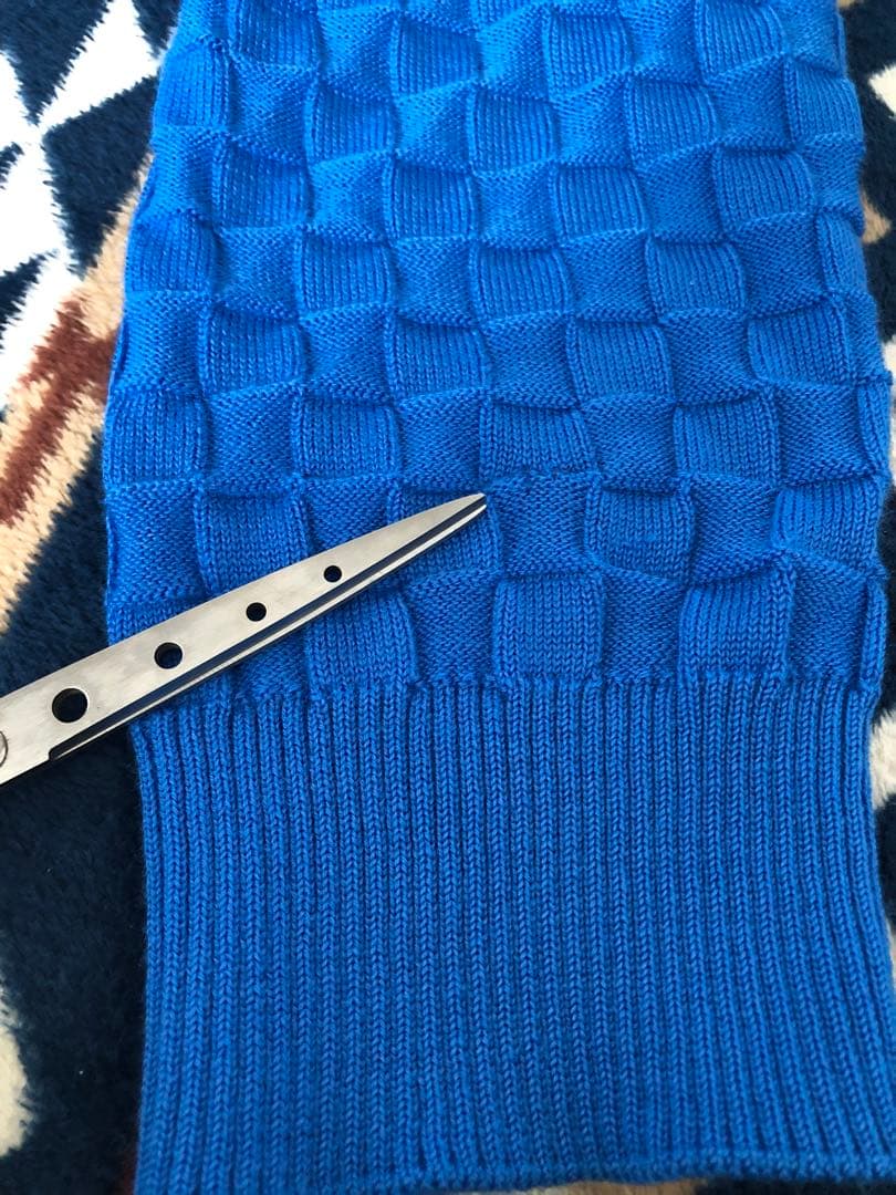 美品 ルイヴィトン ダミエ ニット セーター ブルー 青 HJN40W M - メルカリ