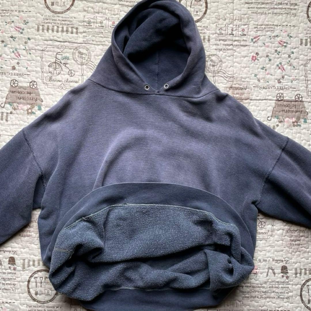 50s 60sヴィンテージ パーカー ナス紺 鬼フェードBIGサイズ❗️