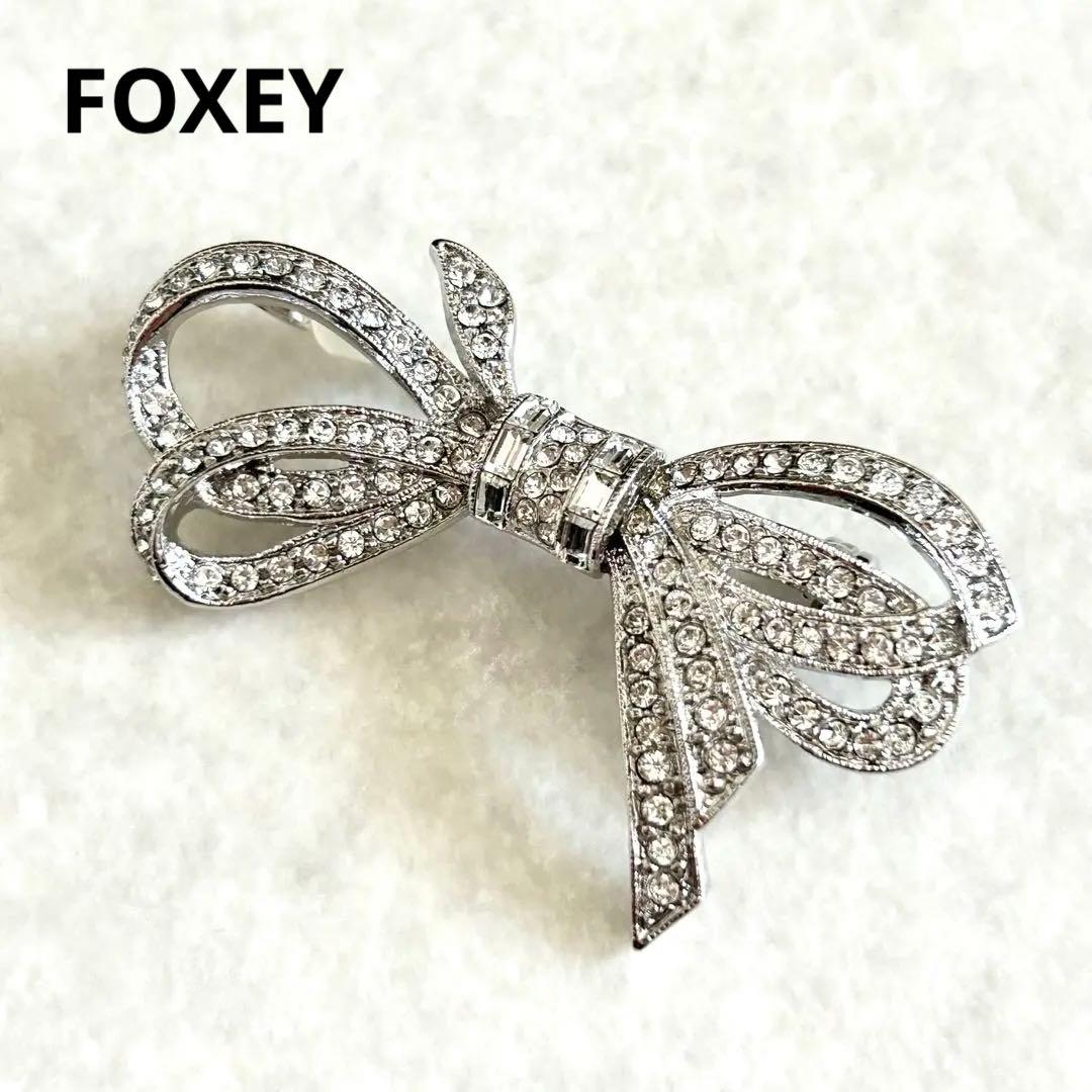 フォクシー｜FOXEY リボン ブローチ シルバー ラインストーン 楽天市場】foxey ブローチ リボンの通販