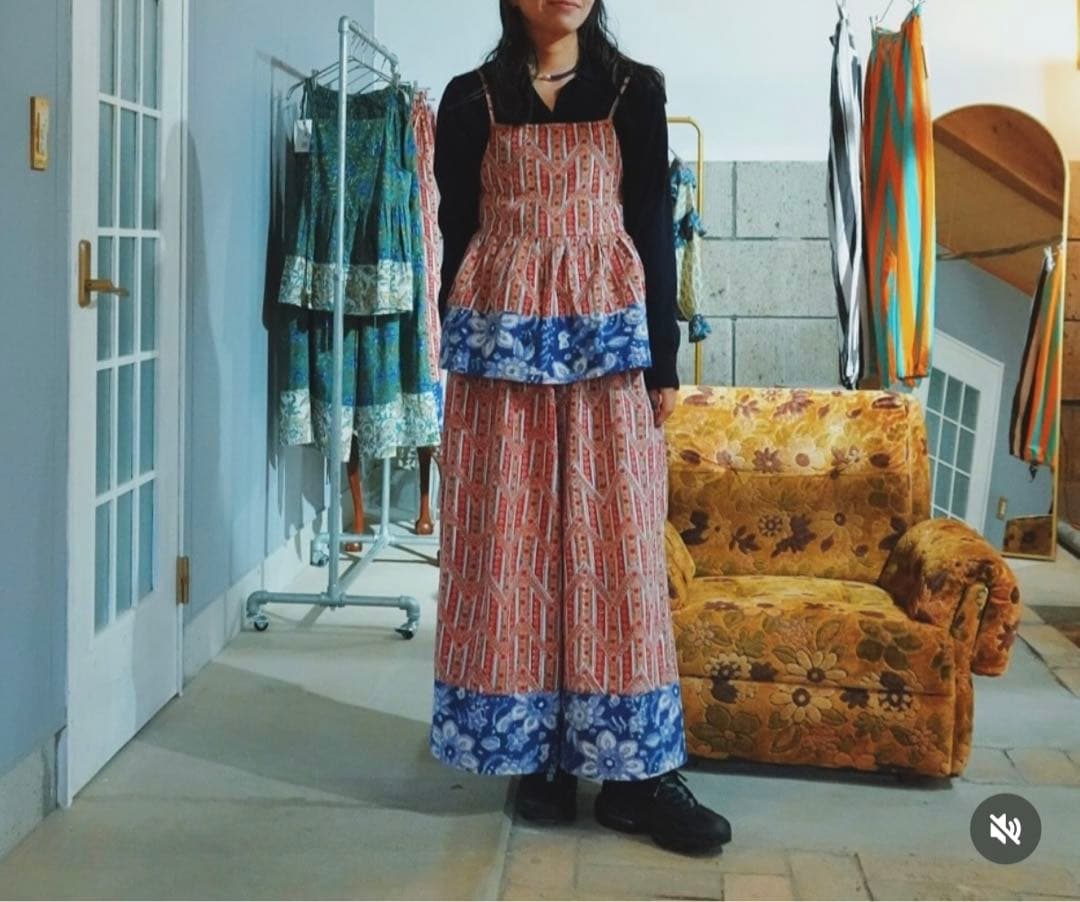 nioki ニウーキ　キャミソール navy beige camisole tiered dress | nioki with AMKUPi