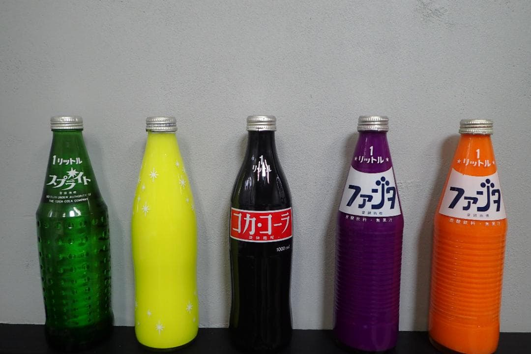 希少 昭和 コカ・コーラ ファンタ スプライト 他 1リットル 瓶 5本