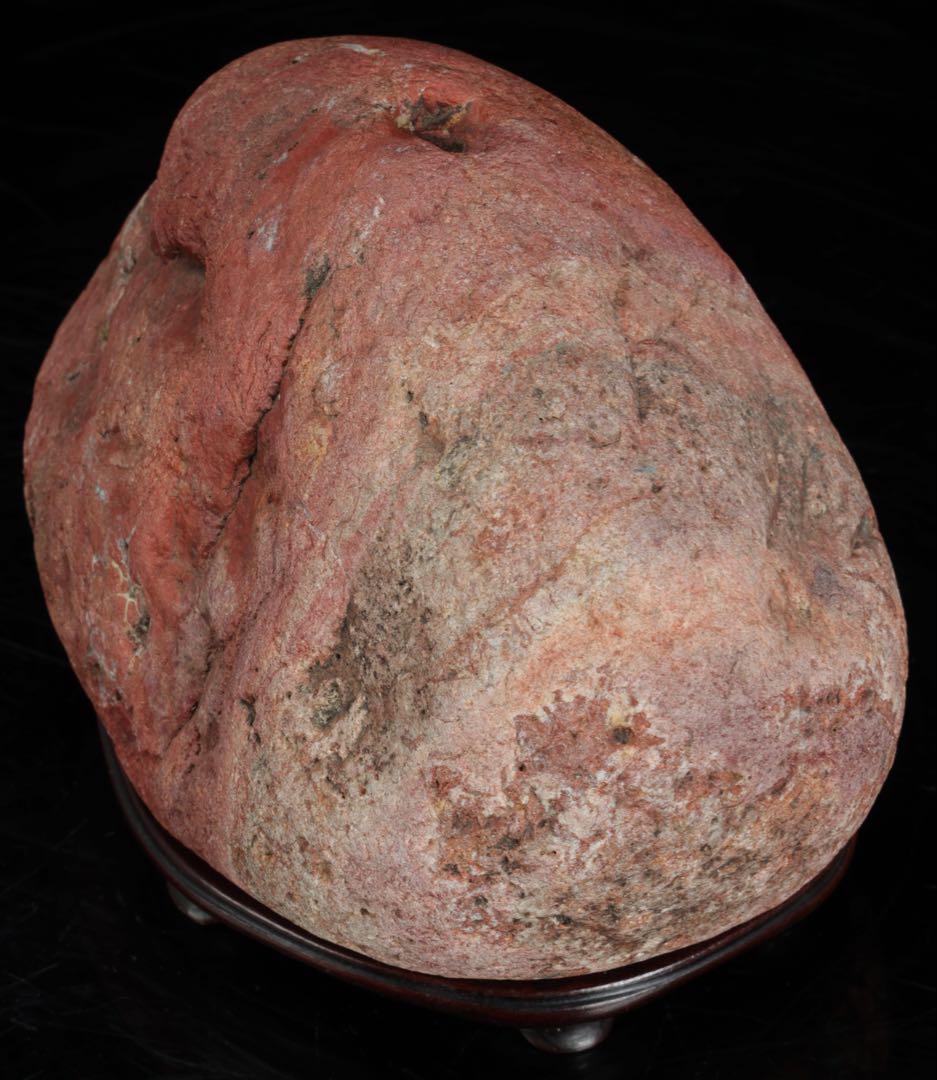 赤玉石 赤石 碧玉 在銘台座付 2.3kg 鑑賞石 原石 天然石 飾石