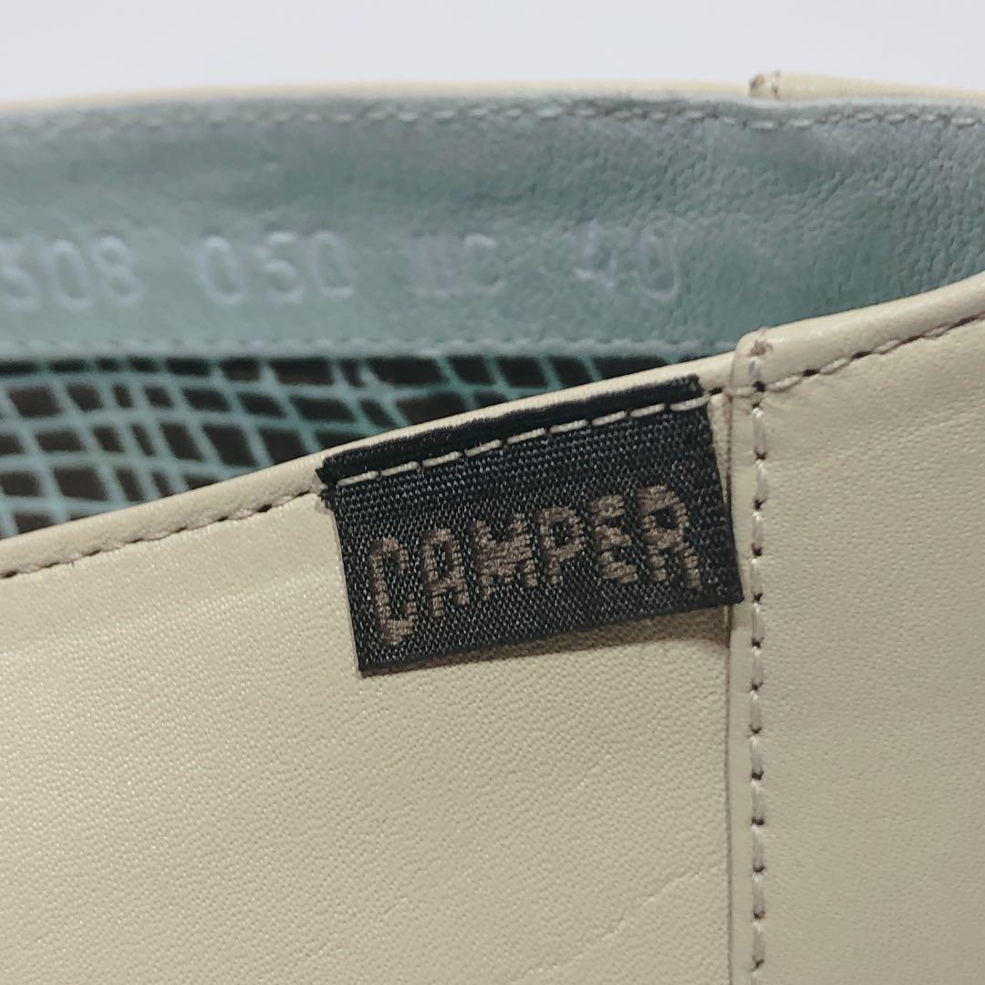 極美品】カンペール 幅広 スクエアトゥ フラットパンプス レッドソール