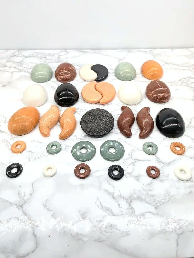 リラクゼーショングッズ天然 石のセット　ホットストーン　高級セット　エステ ホットストーン 導入セット C1 ホワイト ストーン 45個セットの通販