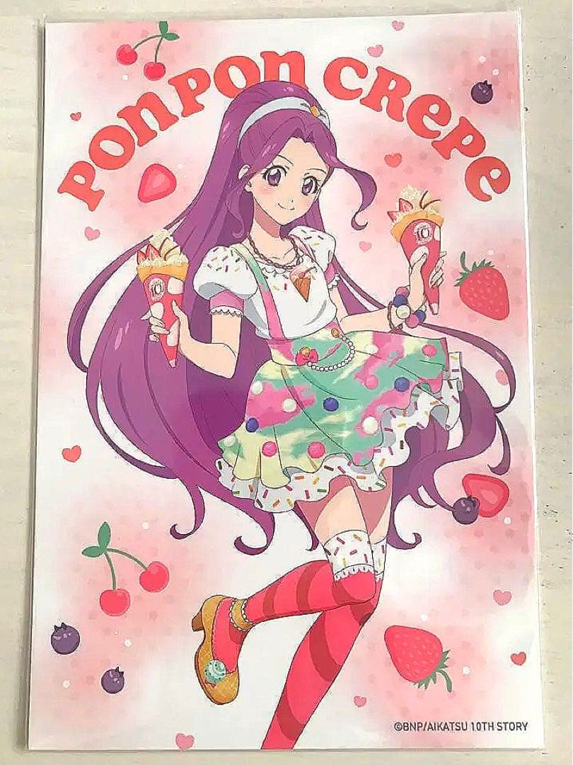 アイカツ ポンポンクレープ マリオンクレープ コラボ ポストカード