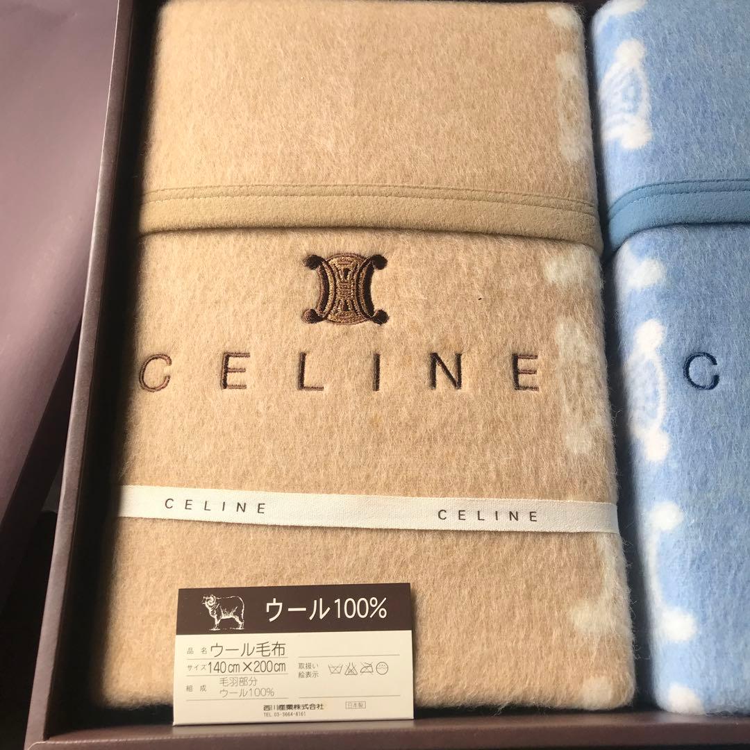 セリーヌ マカダム ピュアニューウール毛布 新毛100％ ペア2枚 - メルカリ