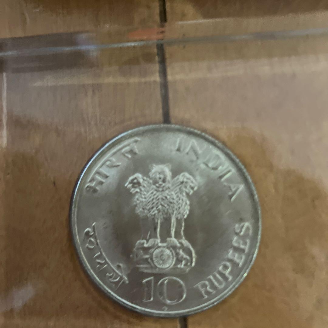 インド10ルピー銀貨 ガンジー クリスタルペーパーウエイト - メルカリ