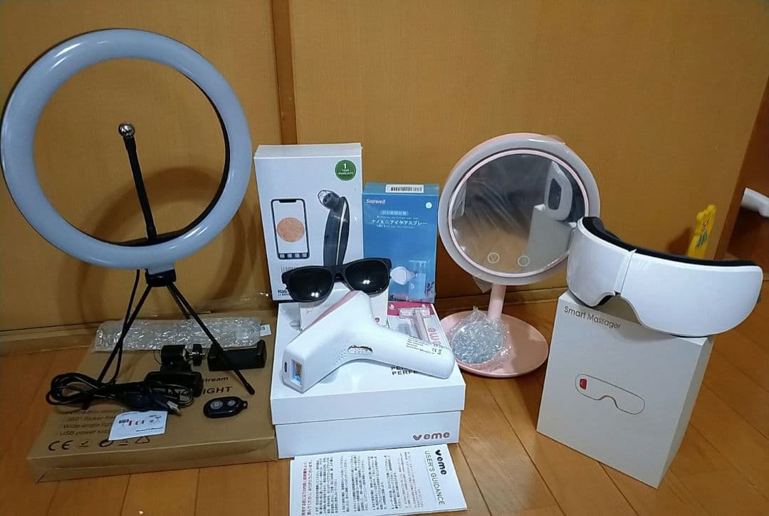 veme リングライト 調光機能付き 6個すべて新品 Amazon | エツミ リングライト VLOG LEDリングライト 6インチ 外径16.5