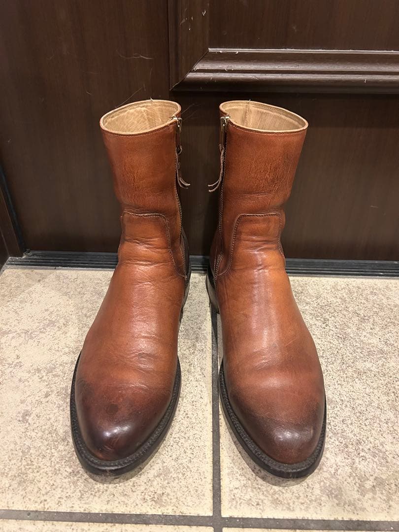 ルケーシー LUCCHESE ウエスタン ブーツ サイドジップ - メルカリ