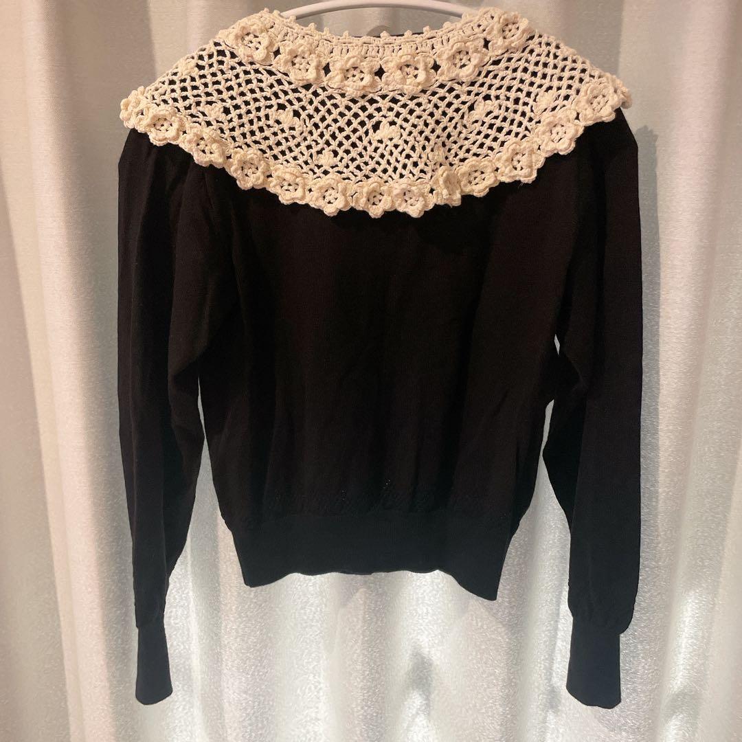 Verybrain かぎ編み 襟付き カーディガン - メルカリ