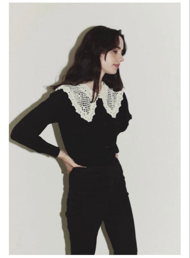 Verybrain かぎ編み 襟付き カーディガン - メルカリ