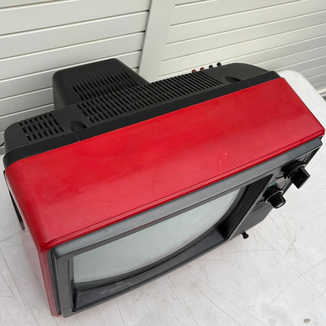 1978年製□昭和レトロ□SHARP ブラウン管テレビ CT-1405R 赤色 - メルカリ