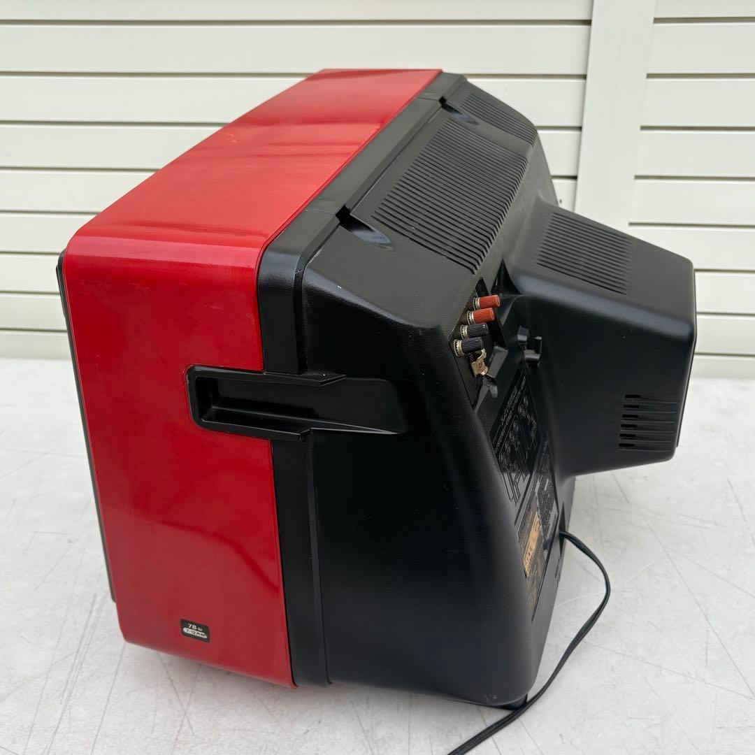 1978年製□昭和レトロ□SHARP ブラウン管テレビ CT-1405R 赤色 - メルカリ