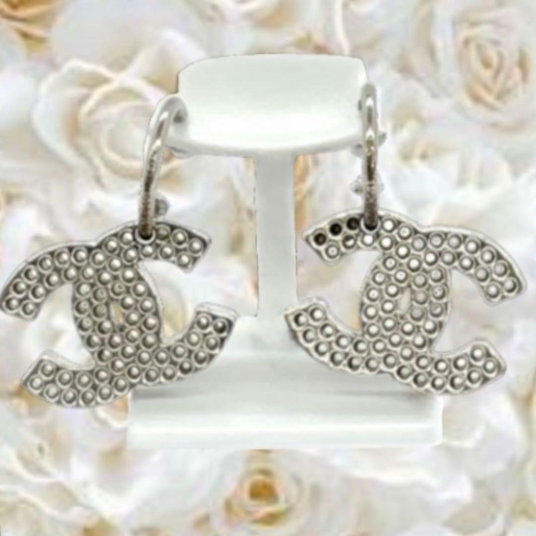 正規品】CHANEL シャネル フープピアス ココマーク パンチング