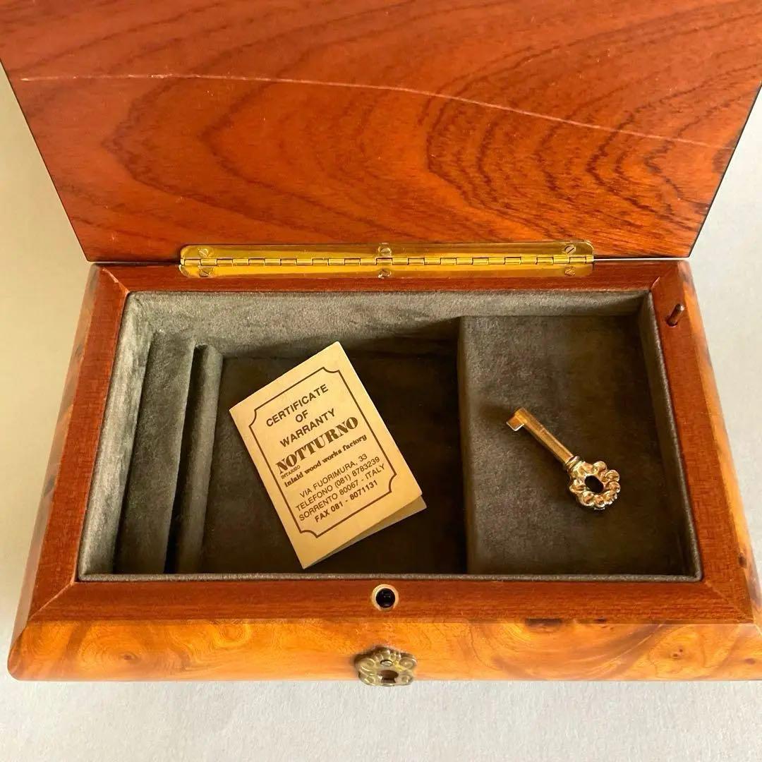 イタリア 象嵌細工 オルゴール 宝石箱 ソレント製 曲「帰れソレントへ