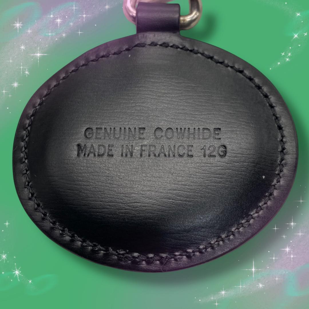 《美品》ダンヒル　キーホルダー　キーリング　レザー　ADロゴ　カード付き