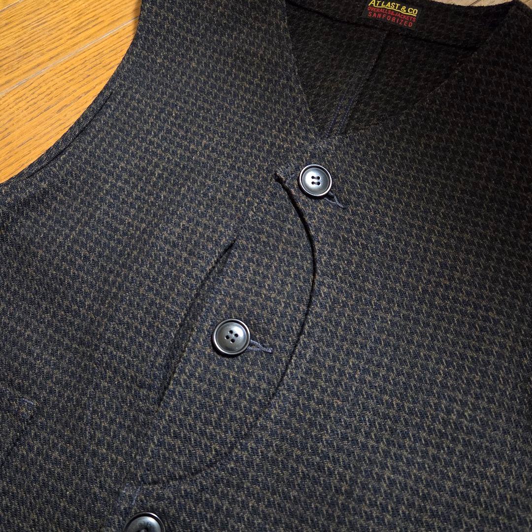 Atlast&Co 千鳥柄 ウール ベスト - メルカリ