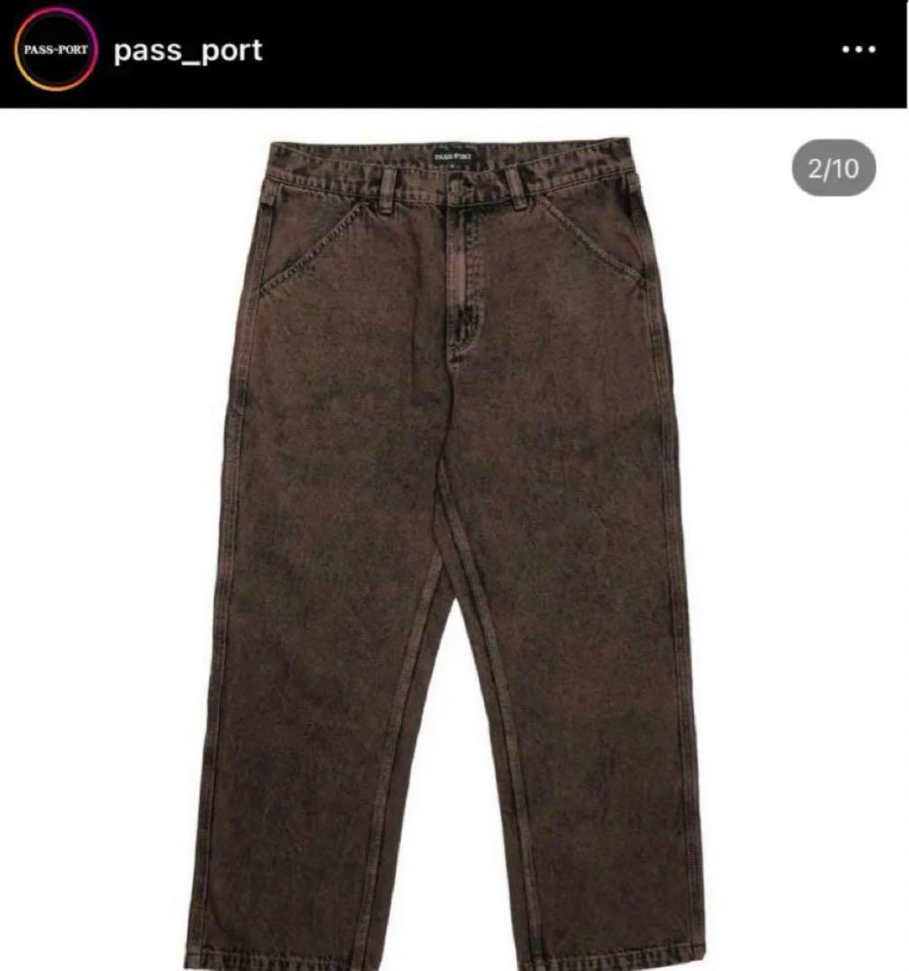 passpoot パスポート デニム ブラウン w34 - メルカリ