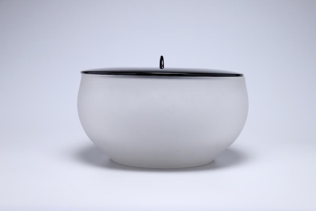 上野良樹 窯変硝子平水指 共箱 美品 硝子 ガラス 古美術 【正一古美術