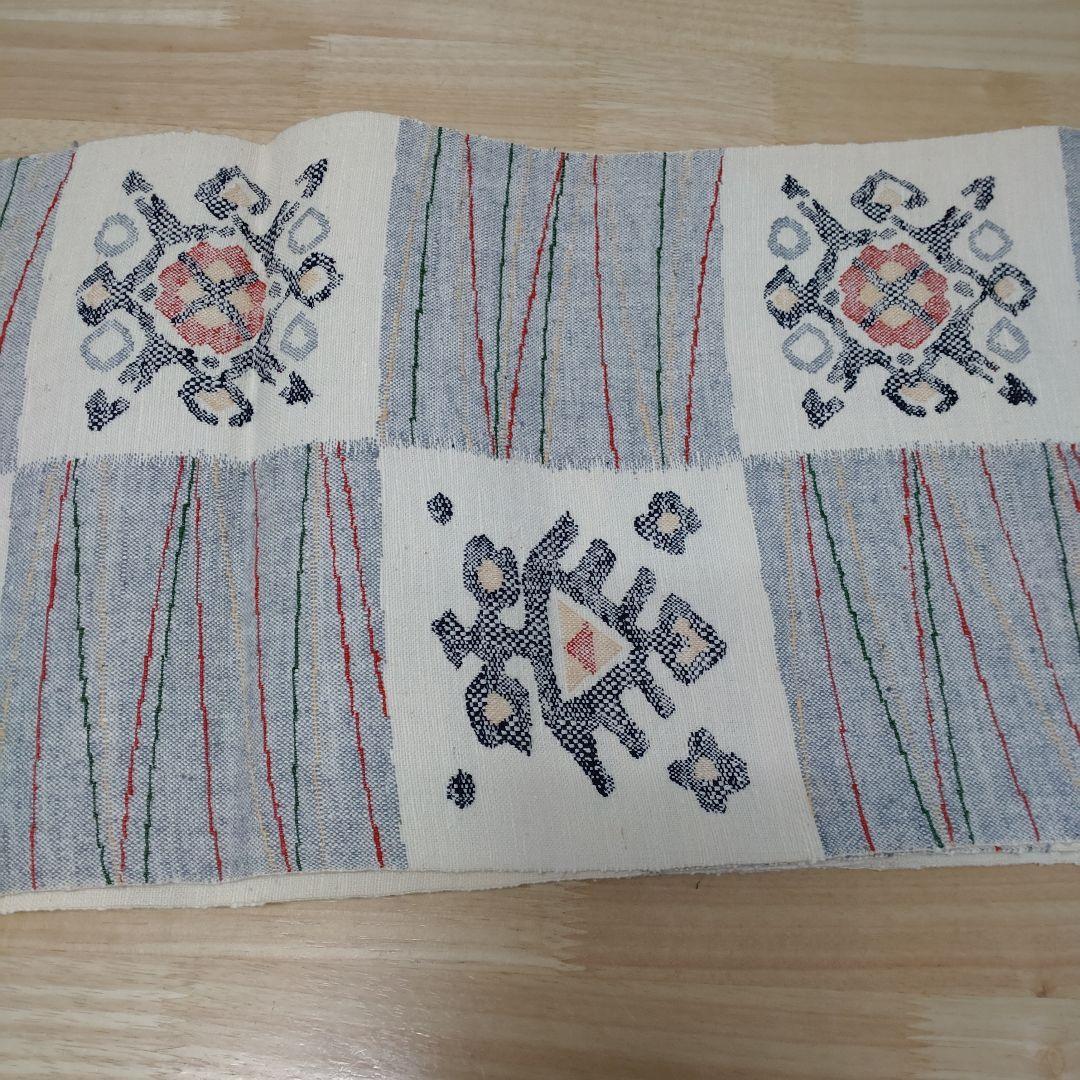 市松模様×幾何学♥紬名古屋帯♥正絹 - メルカリ