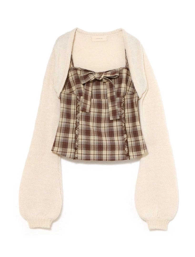 即日発送】andmary Tyla ribbon set tops brown - メルカリ