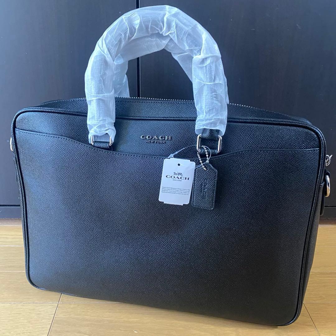【新品】COACH 2wayブリーフケース ブラック ビジネスバッグ COACH（コーチ） ブリーフケース ビジネスバッグ 2way ショルダー