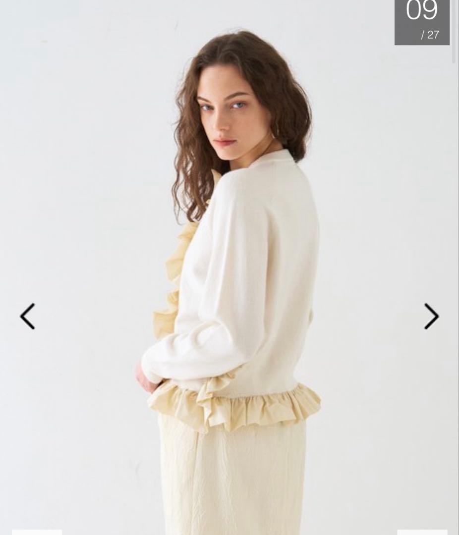 DESIGNWORKS (Ladie's) タフタフリルニットカーディガン - メルカリ