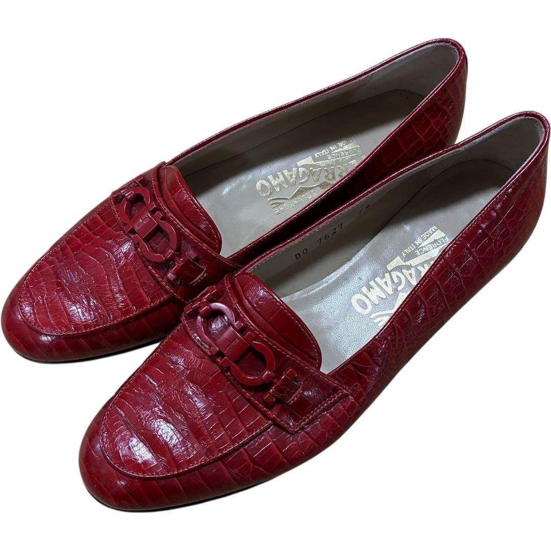 SALVATORE FERRAGAMO クロコダイル レザー ローファー 6 - メルカリ