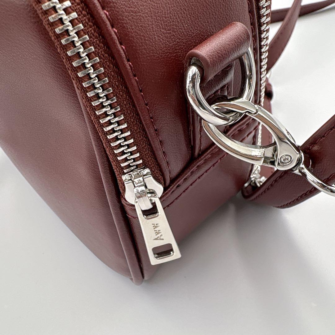 美品✨AWW サボテンレザー 2WAYミニボストンバッグ 即完モデルRED