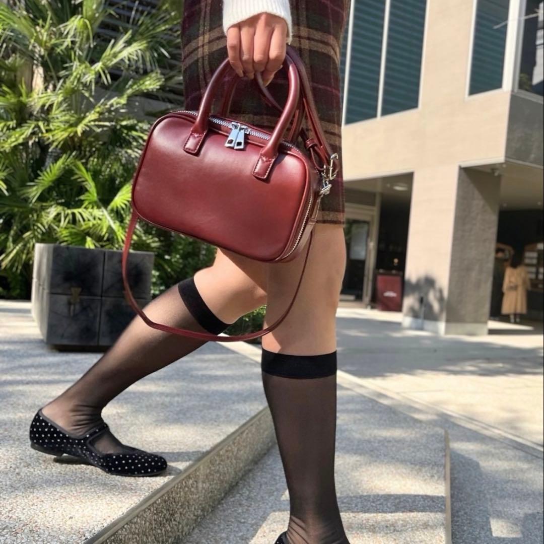 美品✨AWW サボテンレザー 2WAYミニボストンバッグ 即完モデルRED