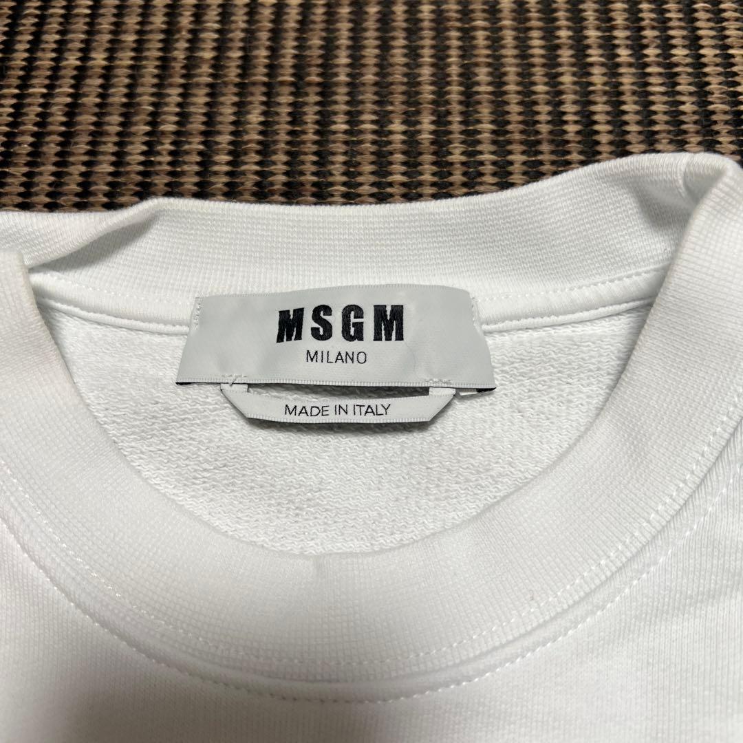 MSGM ホワイト スウェット Mサイズ - メルカリ