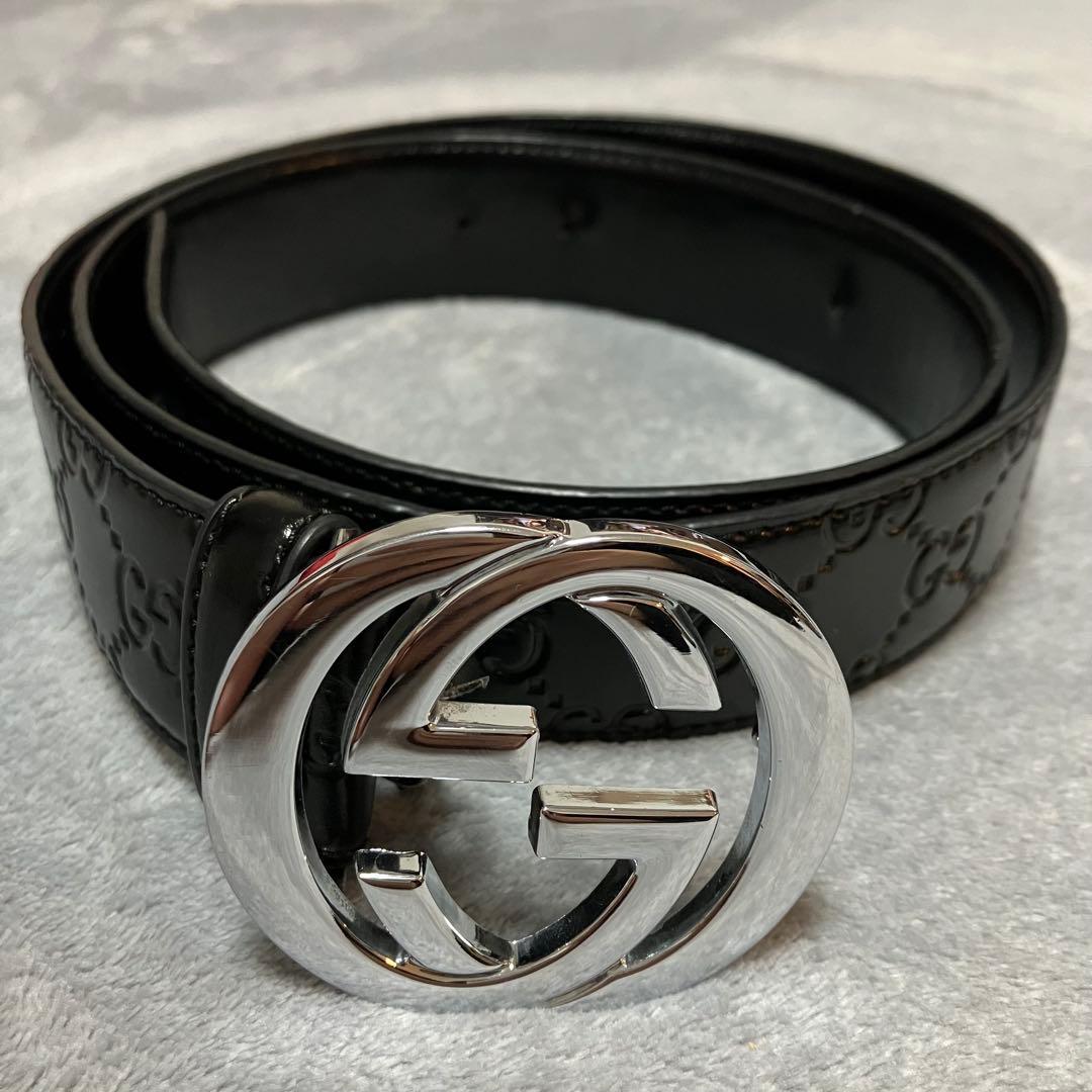 GUCCI ブラックレザー ベルト GGパターン　レディース　グッチ 楽天市場】グッチ GUCCI メンズ 小物 ベルト レザーベルト ロゴ GGロゴ