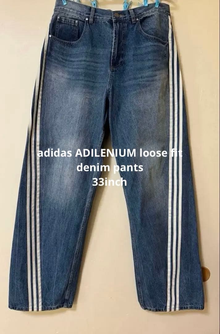 【adidas】ADILENIUM シーズン3 ルーズフィットデニムパンツ33 adidas Adilenium Season 3 Loose Fit Denim Pants - Multicolor