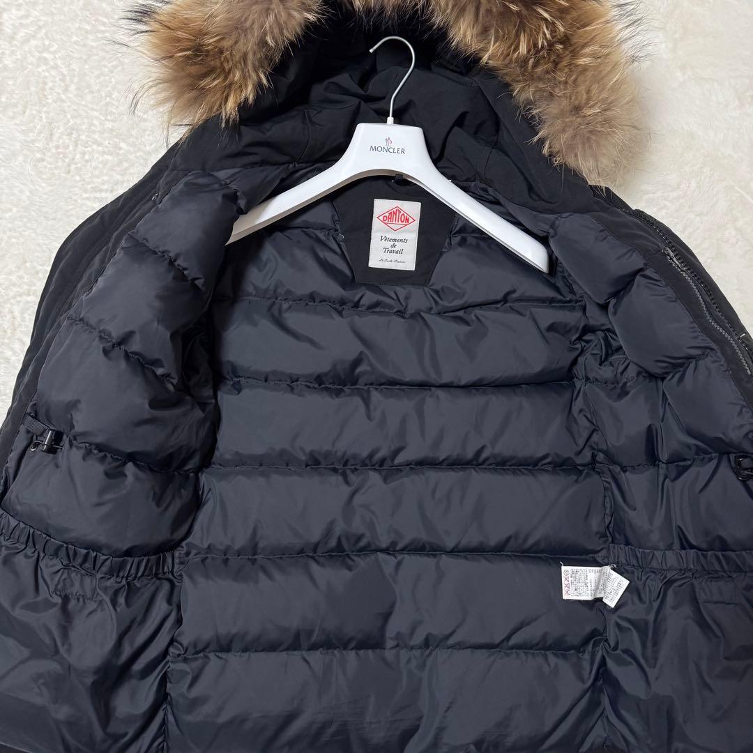 美品！ 人気商品 DANTON ダウン タッサー リアルファー 黒 38サイズ