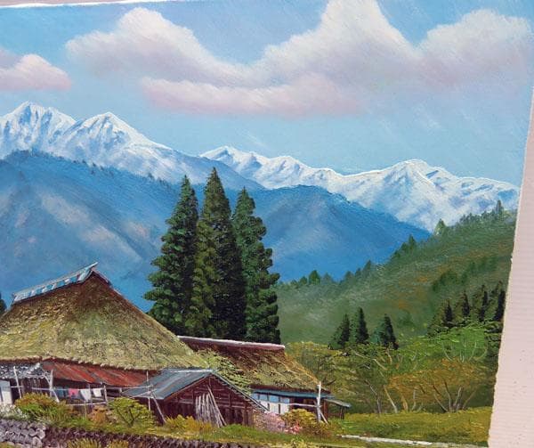 真作保証 北川照生 安曇野の山郷 F20 - メルカリ