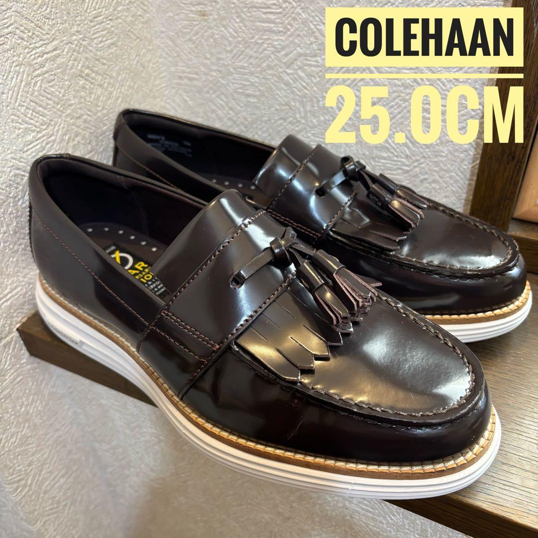 極美品　COLEHAAN タッセルローファー 茶色25.0CM 極美品 COLEHAAN タッセルローファー 茶色25.0CM