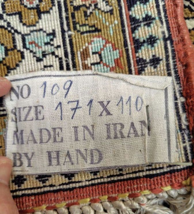 動物達の楽園】手織りシルクペルシャ絨毯 鳥獣双樹 未使用極上品 動物