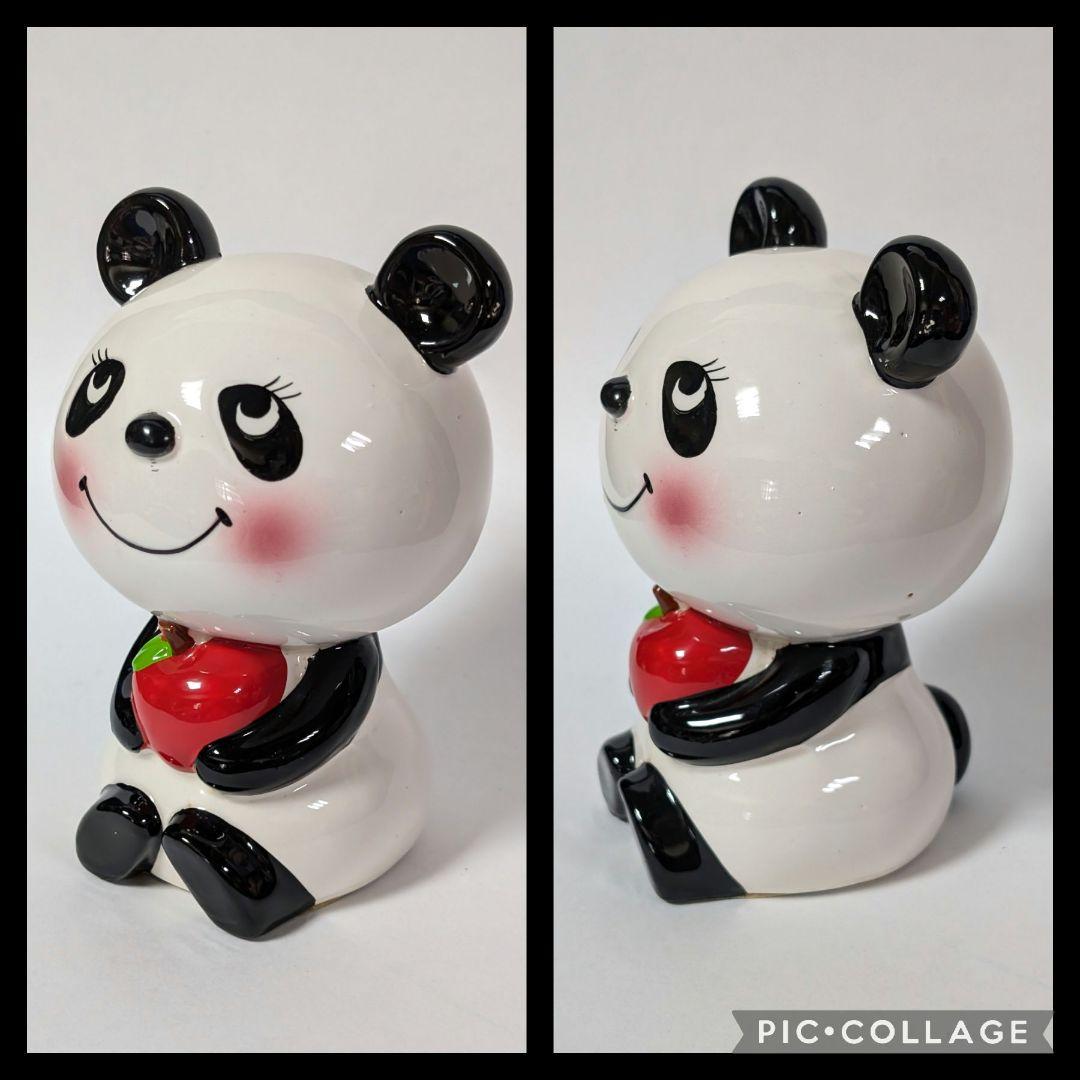 昭和レトロポップ 内藤ルネ パンダ貯金箱 陶器製 箱付き 当時物✨貴重
