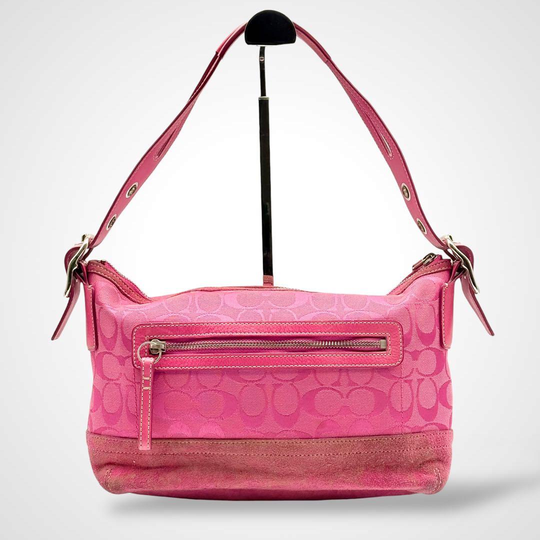 希少✨Vintage Coach Shoulder Bag Pink Y2K - メルカリ