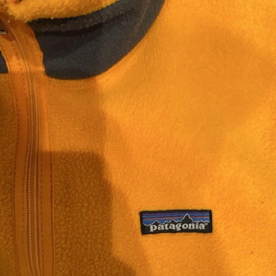 じ*ー様 patagonia USA フリースベスト M オレンジ