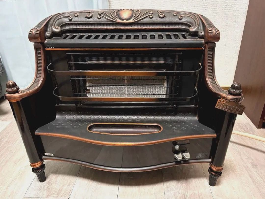 引取限定】希少 Rinnai ガスストーブ アンティーク調 都市ガス 使用