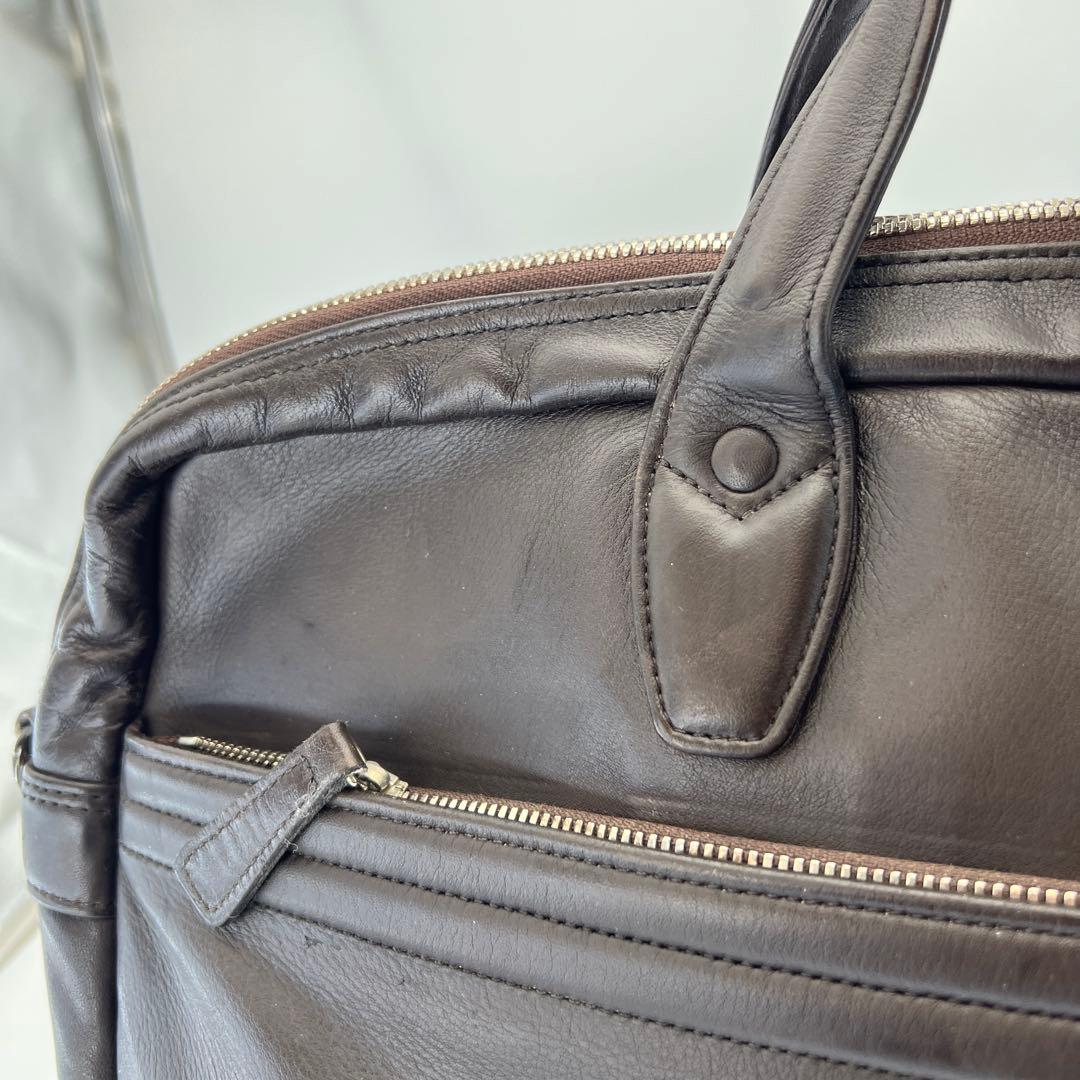 PORTER 吉田カバン レザーブリーフケース 茶 ブラウン A4可 旧ロゴ