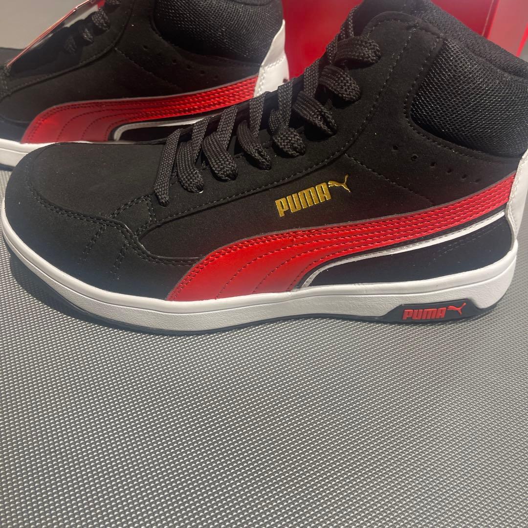 Puma 安全靴 26.5cm EEE 黒/赤