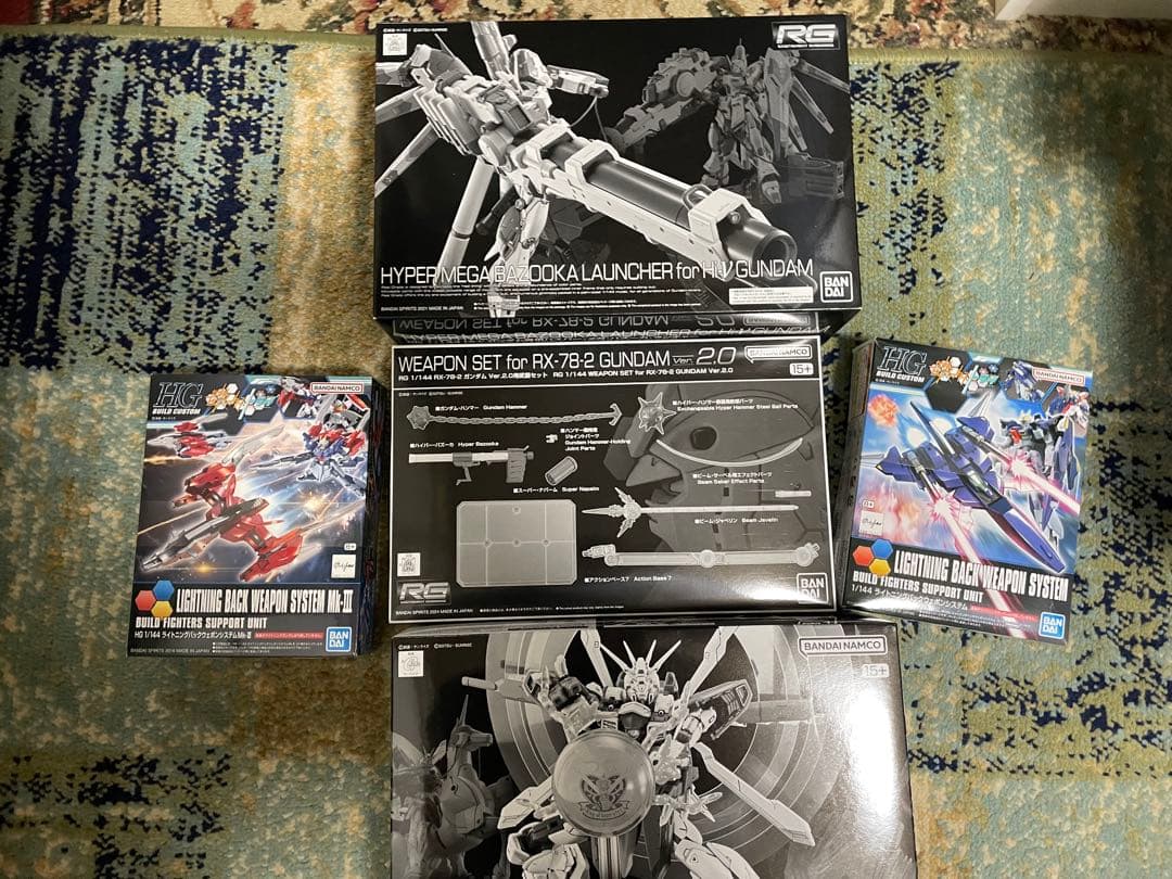 RG HG ガンプラセット 武器、ハイメガランチャー、風雲再起、ライトニング